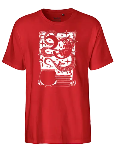 Magischer Familiar - Schwarze Katze - witch, hexe, katze, cat, familiar - Fairtrade T-Shirt
