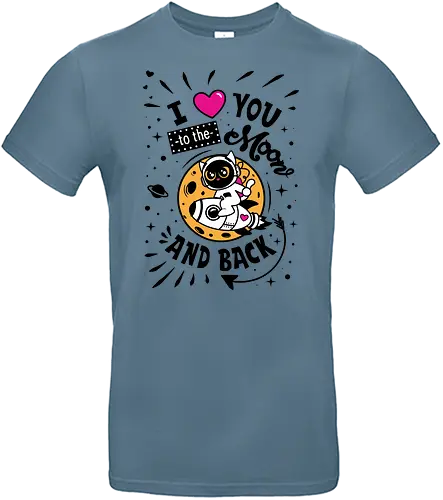 I love you to the moon and back - Color - katze, moon, Spacecat, weltraum, raumfahrt, love, rocket, rakete - Standard T-Shirt