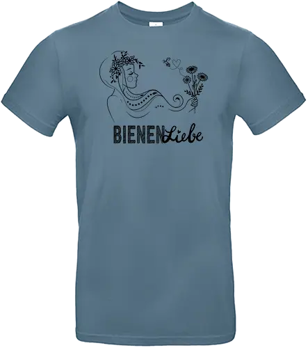 BIENENLIEBE - bee, Biene, blume, art, kunst, flower - Standard T-Shirt