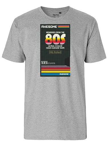Awesome memories - VHS, Nostalgie, nostalgia, kassette, video, 80s, rad - Fairtrade T-Shirt