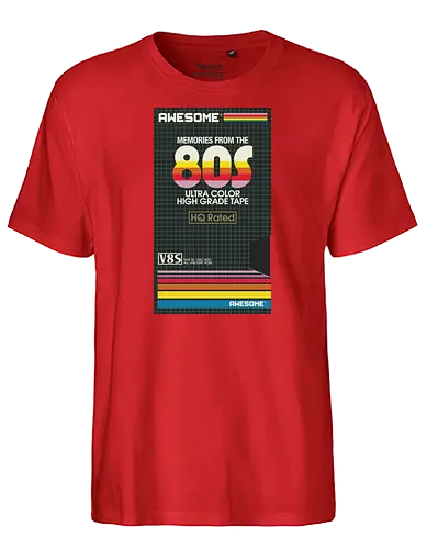 Awesome memories - VHS, Nostalgie, nostalgia, kassette, video, 80s, rad - Fairtrade T-Shirt