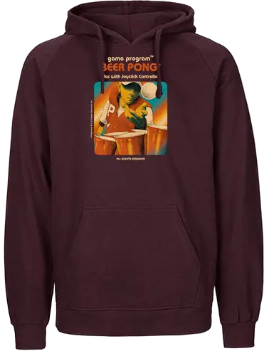 Beer Pong Simulator - gaming, Beer Pong, retro, fun, 80s, 70s, catridge, amiga - Fairtrade Hoodie