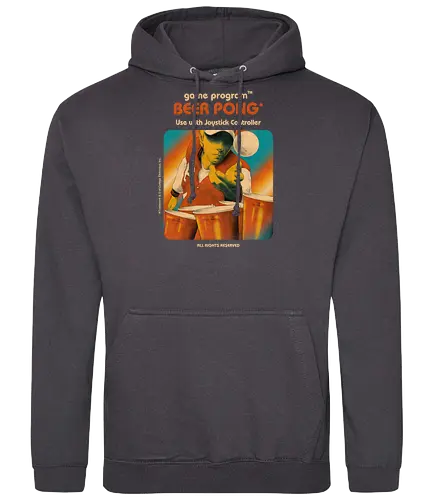Beer Pong Simulator - gaming, Beer Pong, retro, fun, 80s, 70s, catridge, amiga - Standard Hoodie