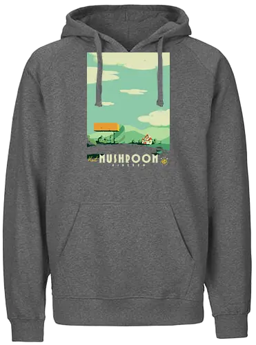 Visit Mushroom Kingdom - Visit, gaming, mushroom, kingdom, Console Gaming - Fairtrade Hoodie
