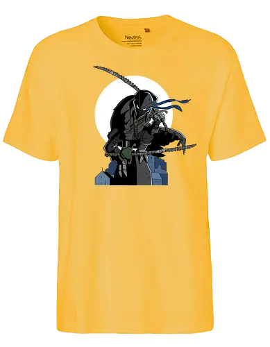 Teenage Mutant Hunter Turtle - turtle, tmnt, pizza, shinobi, ninja, soulslike, gaming - Fairtrade T-Shirt