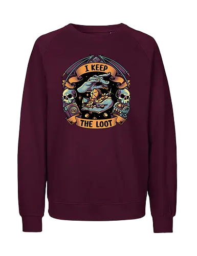 I keep the loot - loot, pen and paper, rpg, dice - Fairtrade Sweatshirt