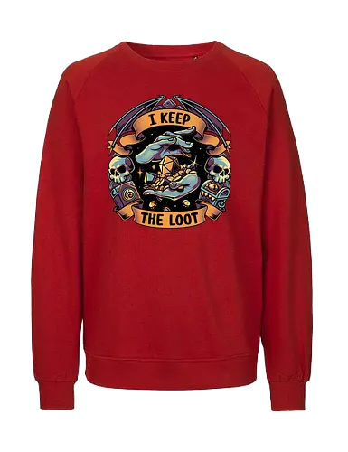 I keep the loot - loot, pen and paper, rpg, dice - Fairtrade Sweatshirt