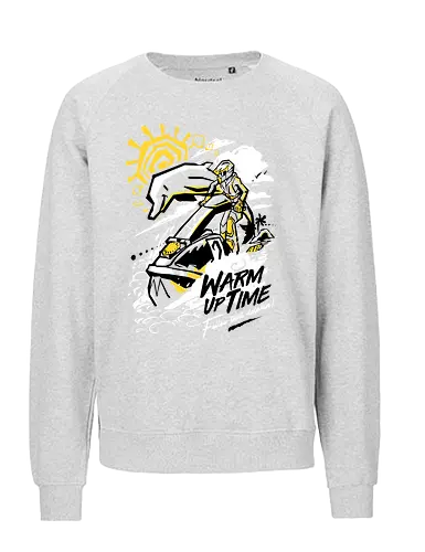 Warm up time (Text) - wave, race, gaming - Fairtrade Sweatshirt
