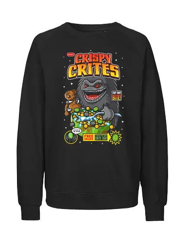 Crispy Crites - alien, retro, movie, critter - Fairtrade Sweatshirt