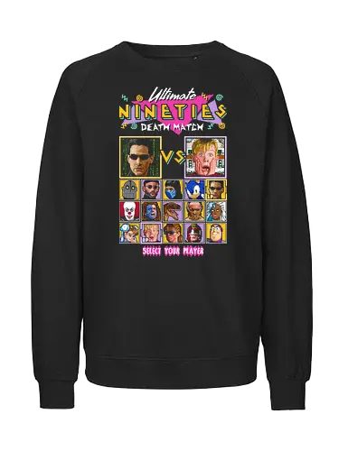 Nineties Death Match - 90s, match, pixelart - Fairtrade Sweatshirt