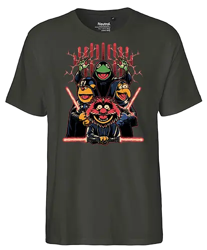 Evil Dark Puppets - puppet, space opera, mashup, evil - Fairtrade T-Shirt