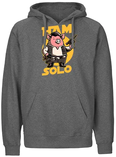 Space Captain Pig Smuggler - space opera, pig, wordplay, ham - Fairtrade Hoodie