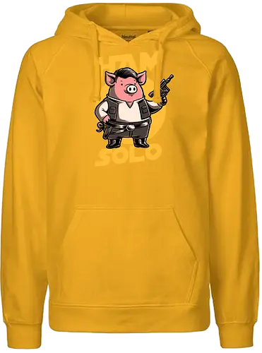 Space Captain Pig Smuggler - space opera, pig, wordplay, ham - Fairtrade Hoodie