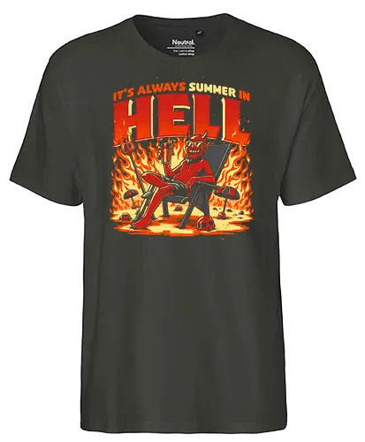Summer in Hell - devil, hell, hölle, holidays, summer, sommer - Fairtrade T-Shirt