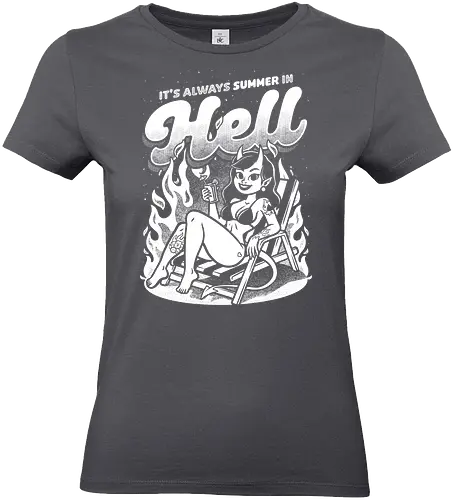 Summer Pinup Devil (White Version) - summer, sommer, devil, hölle, hell, holidays - Standard T-Shirt (Women)