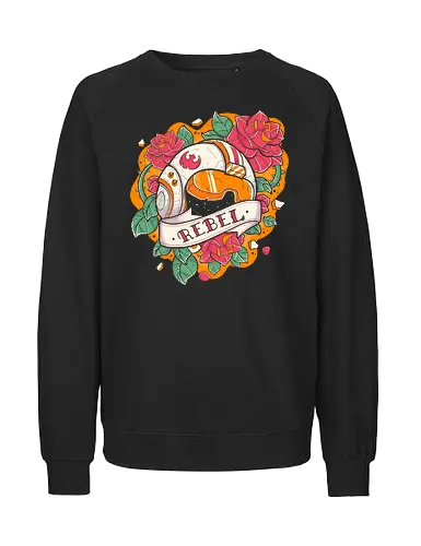 The Rebel - space opera, rebel, retro, tattoo - Fairtrade Sweatshirt