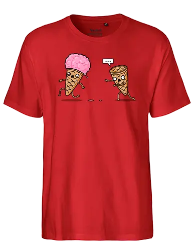 Empty Cone! - cone, eis, brains, zombie - Fairtrade T-Shirt