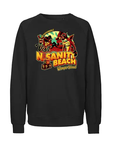 N. sane Beach - gaming, crash - Fairtrade Sweatshirt