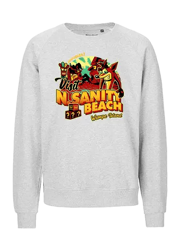 N. sane Beach - gaming, crash - Fairtrade Sweatshirt