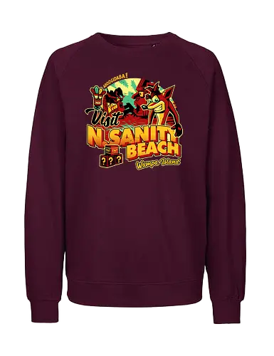 N. sane Beach - gaming, crash - Fairtrade Sweatshirt
