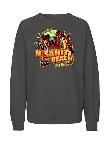 N. sane Beach - gaming, crash - Fairtrade Sweatshirt
