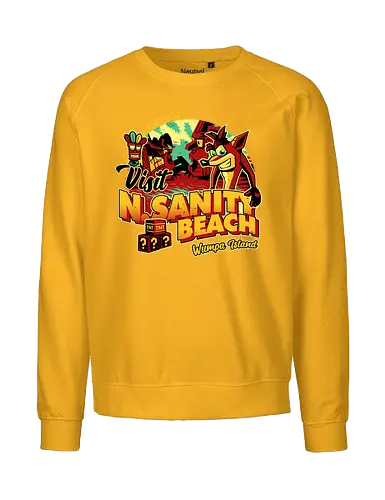 N. sane Beach - gaming, crash - Fairtrade Sweatshirt