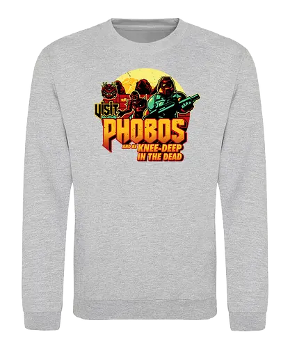Visit Phobos - phobos, doom, moon, mond, gaming - Sweatshirt