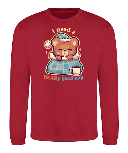 Beary Good Nap - bär, nap, schlafen, bear - Sweatshirt
