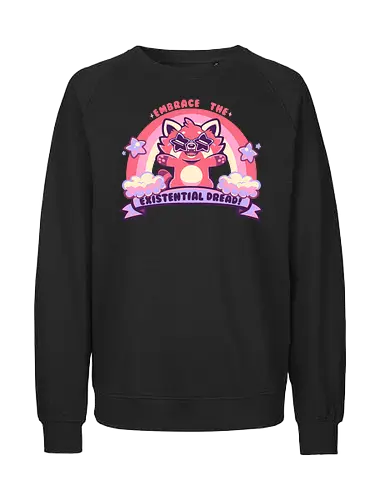 Embrace the Existential Dread - rainbow, panda, statement - Fairtrade Sweatshirt