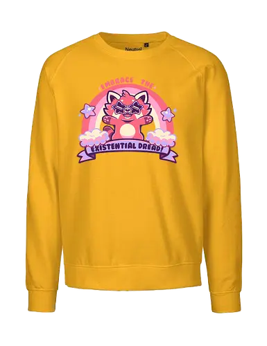 Embrace the Existential Dread - rainbow, panda, statement - Fairtrade Sweatshirt