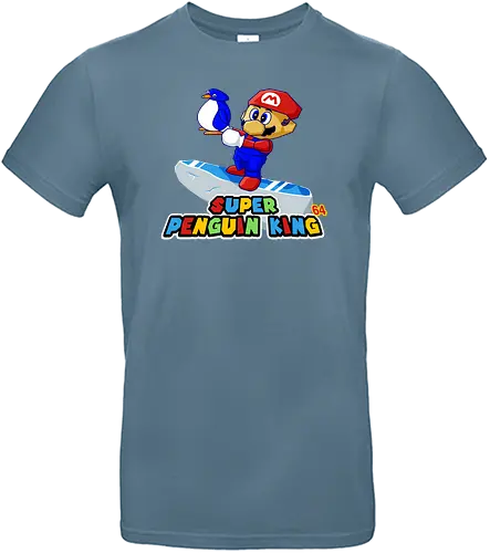 Super Penguin King - mario, penguin, 64, retro, gaming - Standard T-Shirt
