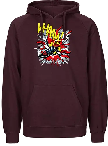 Whaam! - comic, jet, superhero - Fairtrade Hoodie