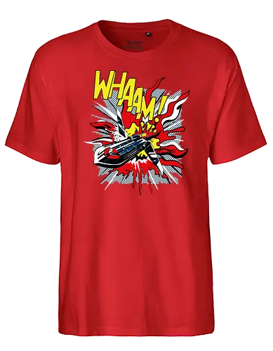 Whaam! - comic, jet, superhero - Fairtrade T-Shirt