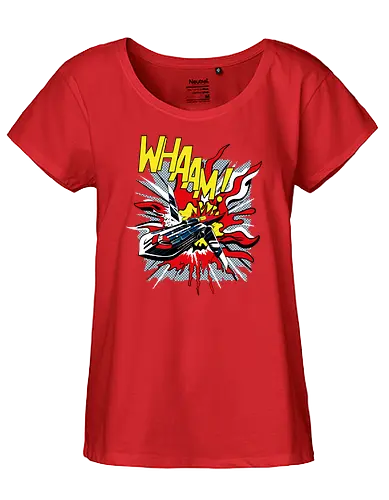Whaam! - comic, jet, superhero - Fairtrade Girl Shirt