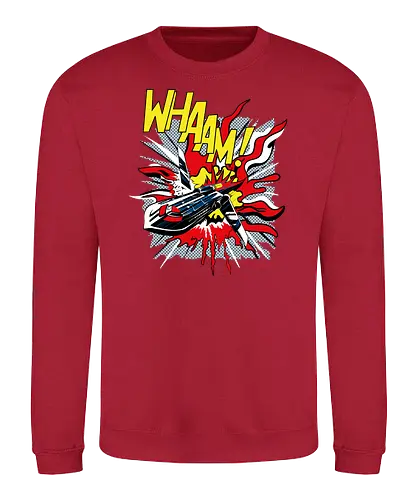 Whaam! - comic, jet, superhero - Sweatshirt