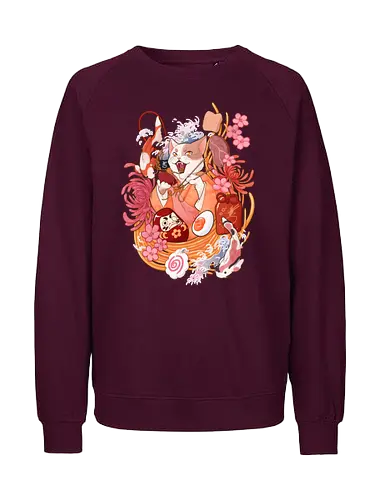 Fortune Ramen - fortune, luck, ramen, yokai, cat, katze - Fairtrade Sweatshirt