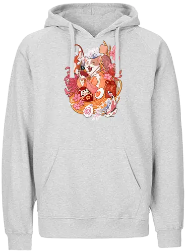 Fortune Ramen - fortune, luck, ramen, yokai, cat, katze - Fairtrade Hoodie