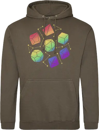 Rainbow Galaxy Pen and Paper Dice