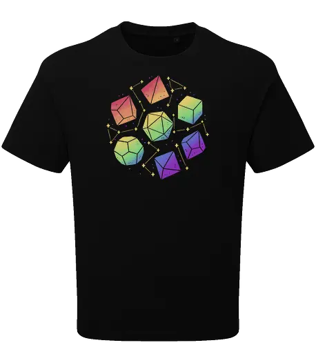Rainbow Galaxy Pen and Paper Dice