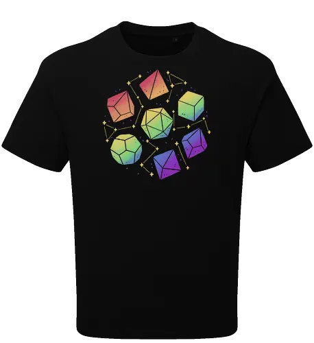 Rainbow Galaxy Pen and Paper Dice