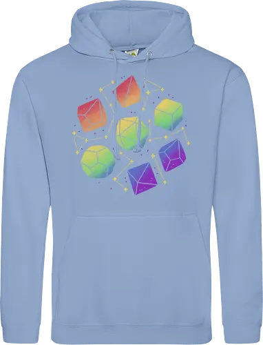 Rainbow Galaxy Pen and Paper Dice