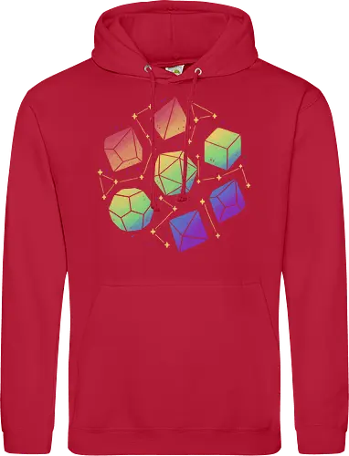 Rainbow Galaxy Pen and Paper Dice