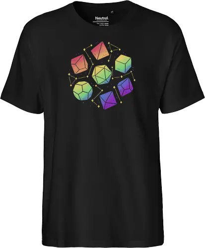 Rainbow Galaxy Pen and Paper Dice