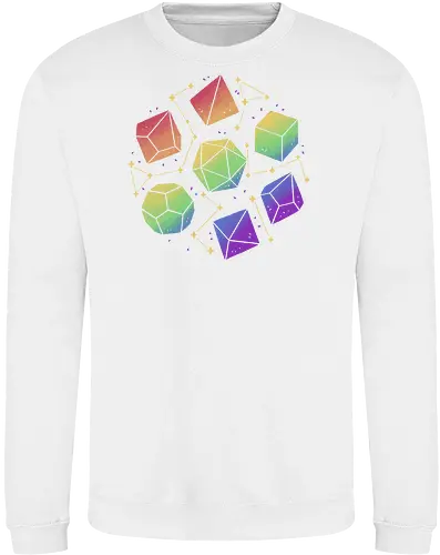 Rainbow Galaxy Pen and Paper Dice