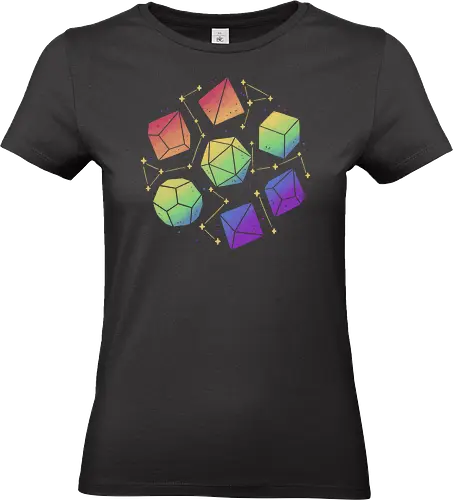 Rainbow Galaxy Pen and Paper Dice