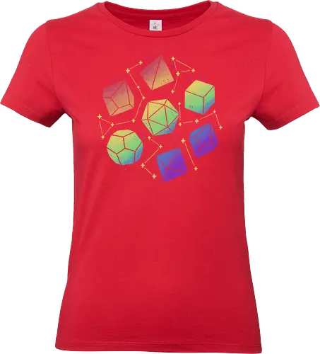 Rainbow Galaxy Pen and Paper Dice