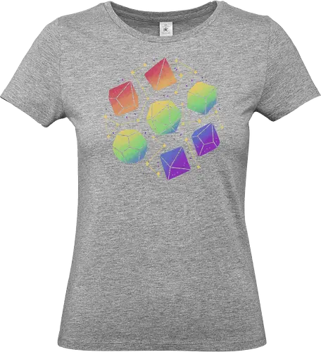 Rainbow Galaxy Pen and Paper Dice