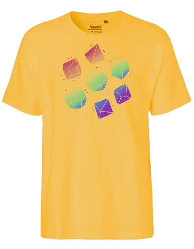 Rainbow Galaxy Pen and Paper Dice - RPG, Colorful - Fairtrade T-Shirt
