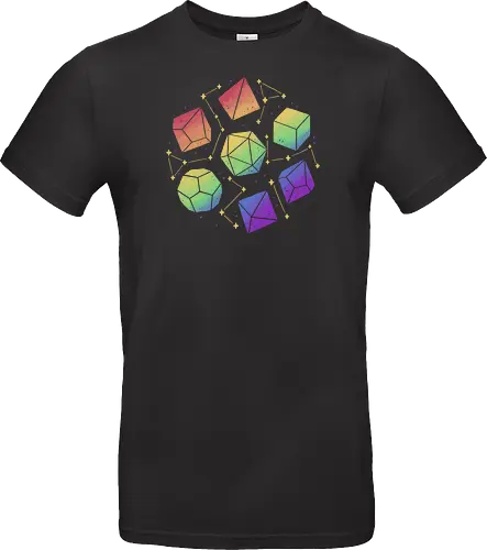 Rainbow Galaxy Pen and Paper Dice