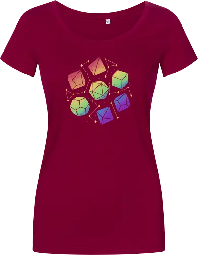 Rainbow Galaxy Pen and Paper Dice